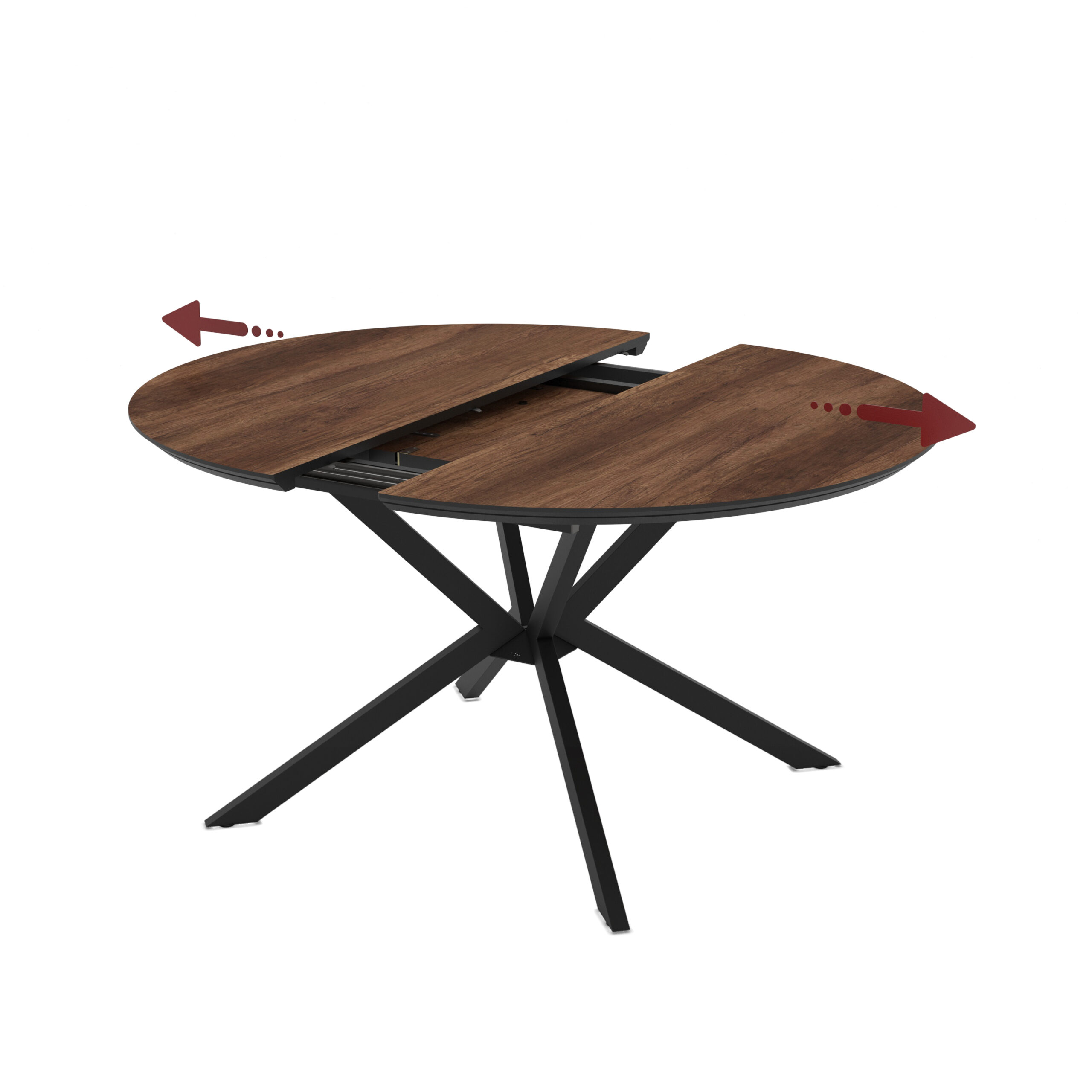 Laiendatav söögilaud Dobok 126 Table / Barok, tumepruun (puiduimitatsioon) - pilt 2