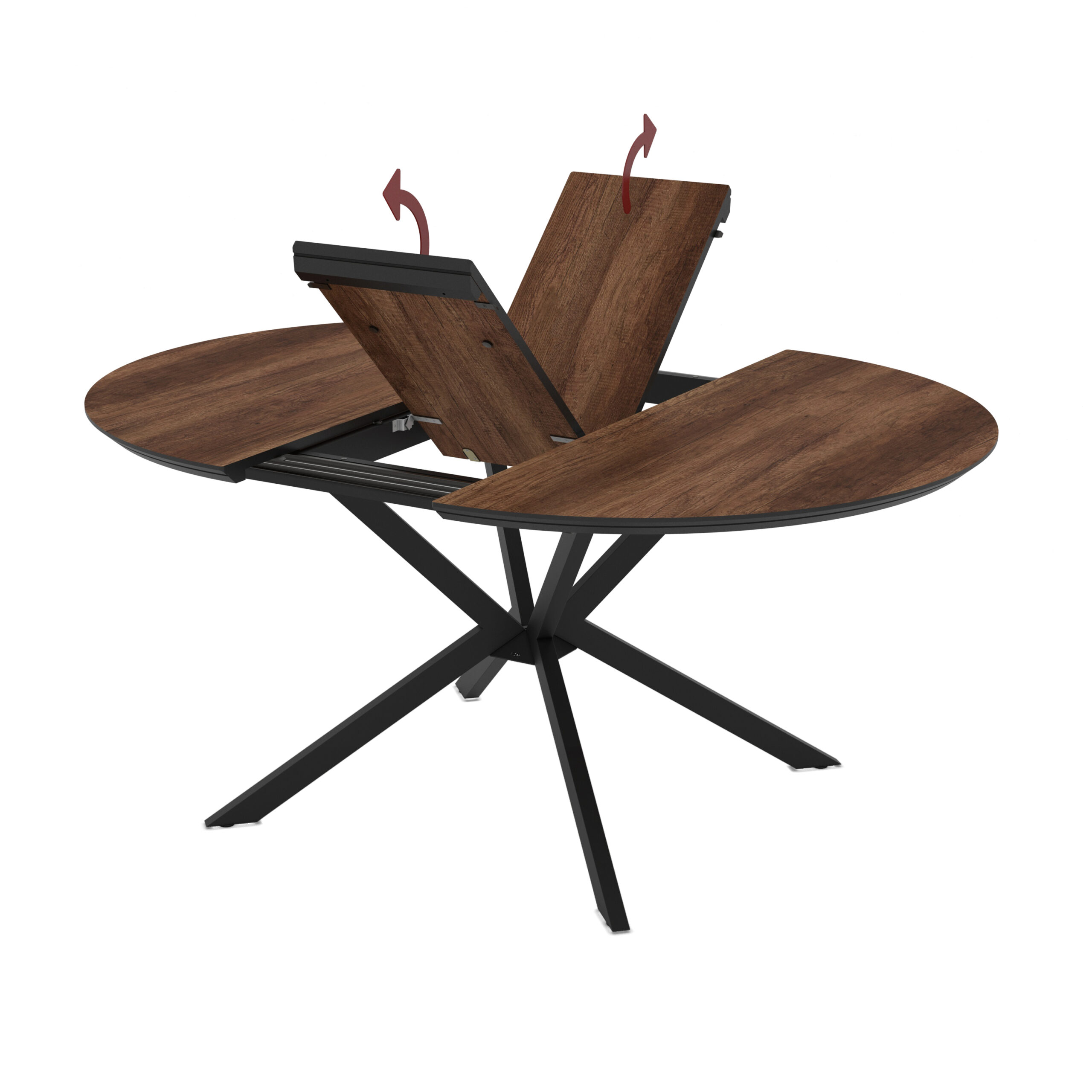 Laiendatav söögilaud Dobok 126 Table / Barok, tumepruun (puiduimitatsioon) - pilt 3