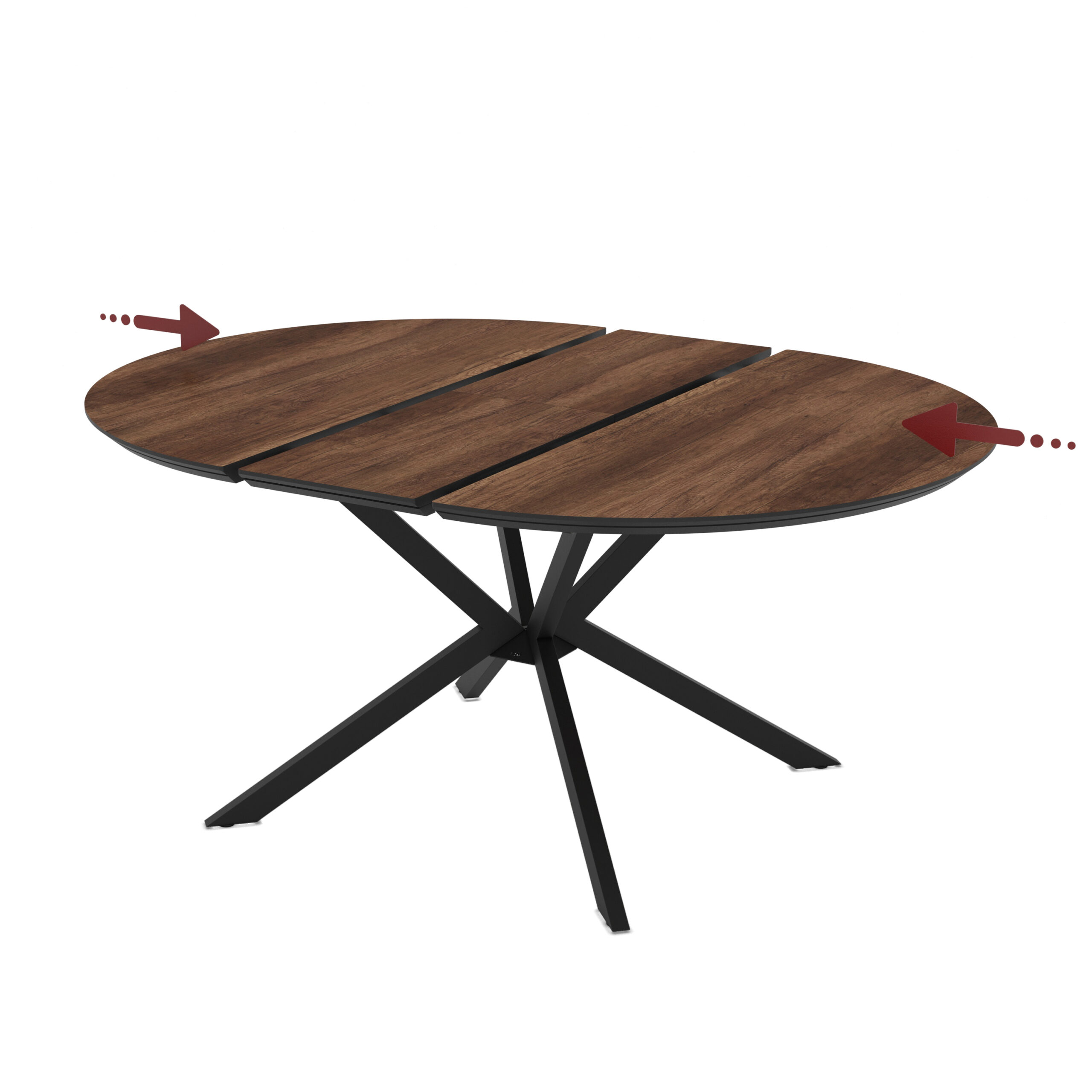Laiendatav söögilaud Dobok 126 Table / Barok, tumepruun (puiduimitatsioon) - pilt 4